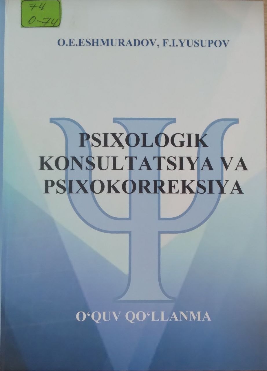 Psixologik konsultatsiya va psixokorreksiya