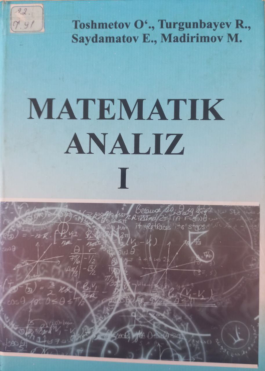 Matematik analiz 1-qism