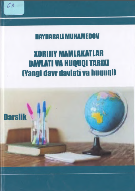 XORIJIY MAMLAKATLAR DAVLATI VA HUQUQI TARIXI