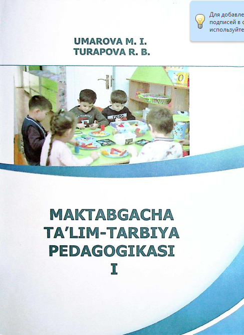 Maktabgacha ta'lim-tarbiya pedagogikasi 1