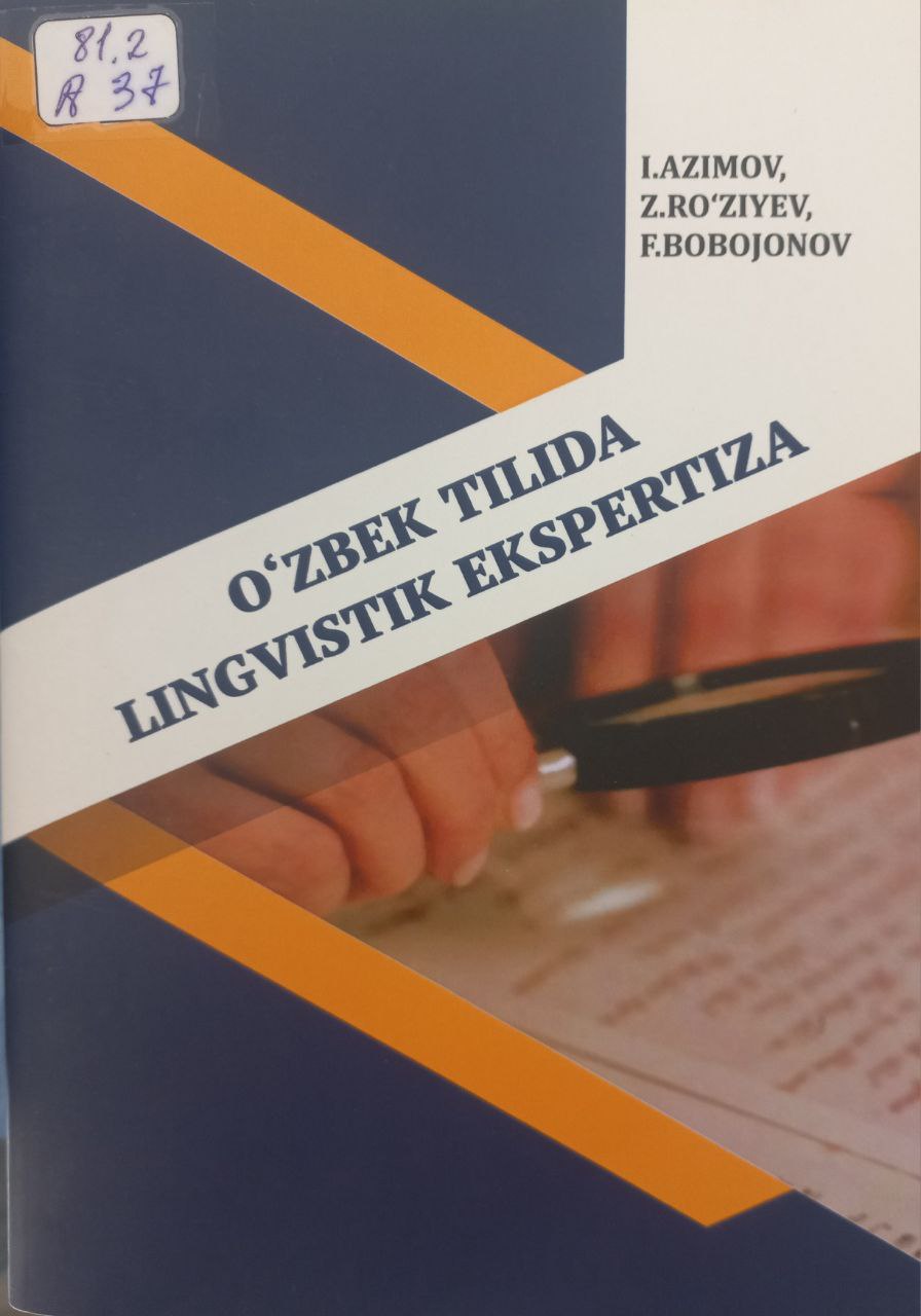 O'zbek tilida lingvistik ekspertiza