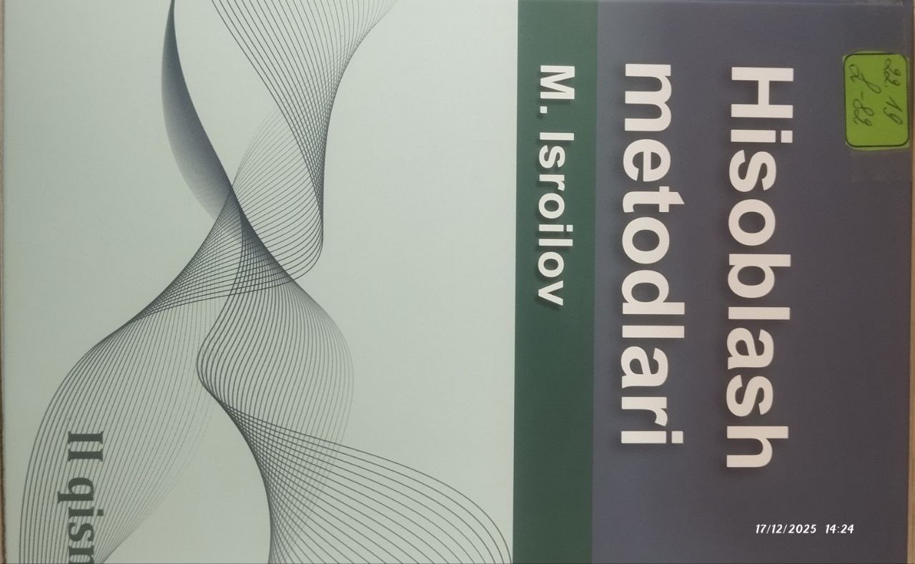 Hisoblash metodlari 2-qism