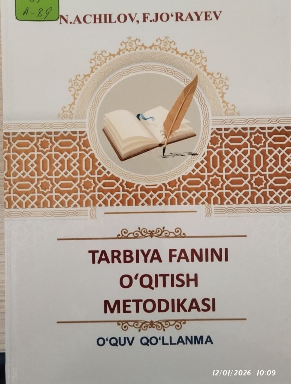 Tarbiya fanini o'qitish metodikasi