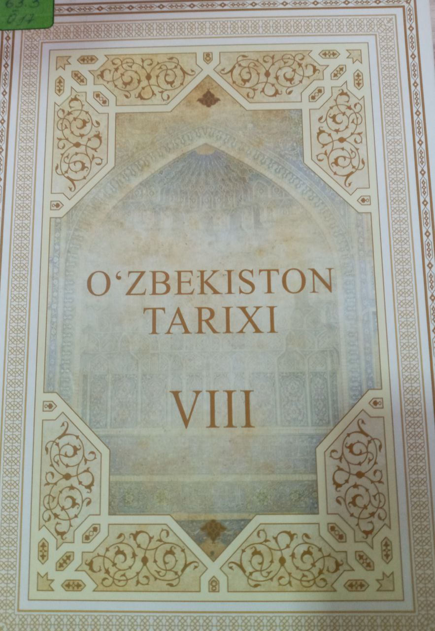 O'zbekiston tarixi VIII jildi