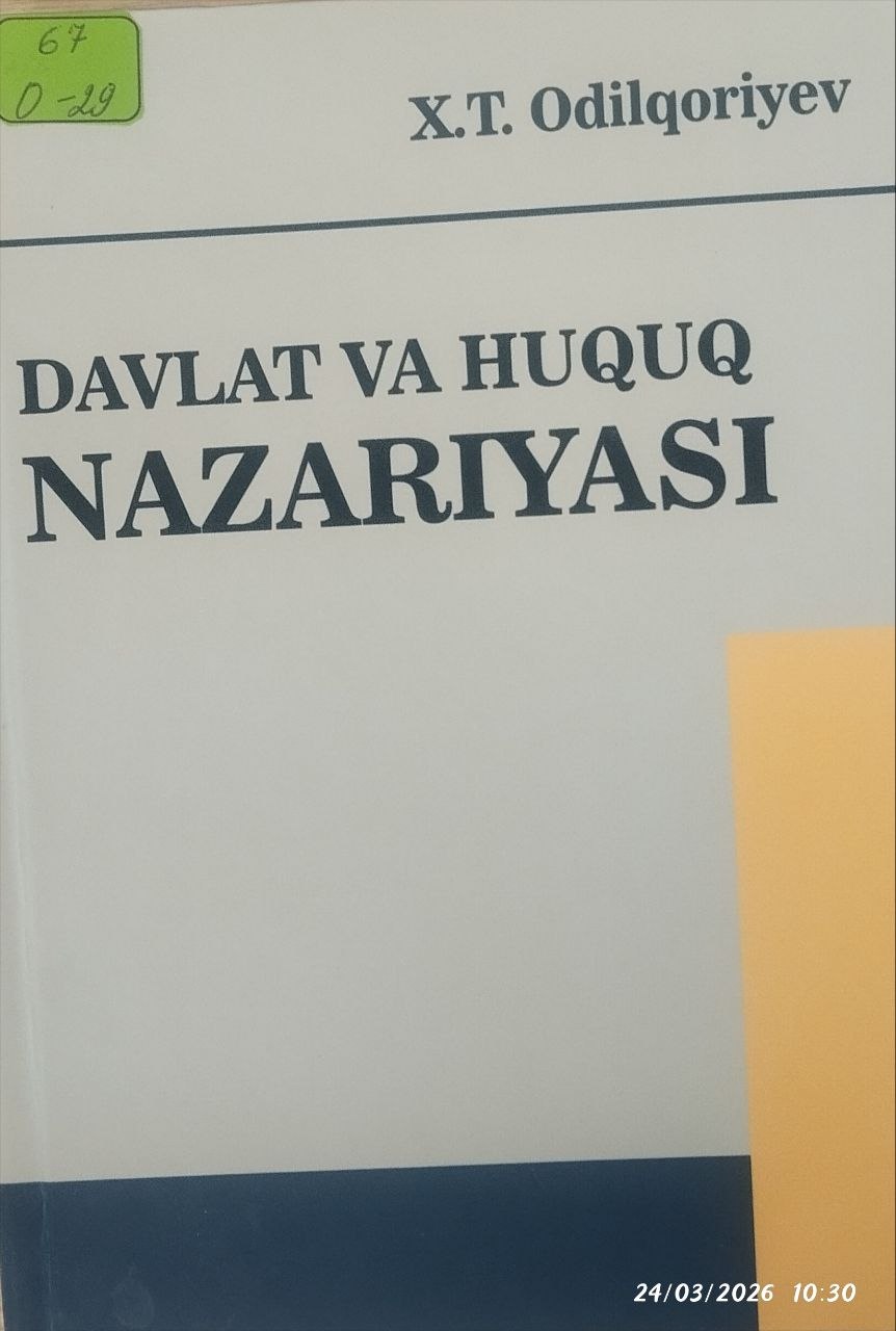 Davlat va huquq nazariyasi