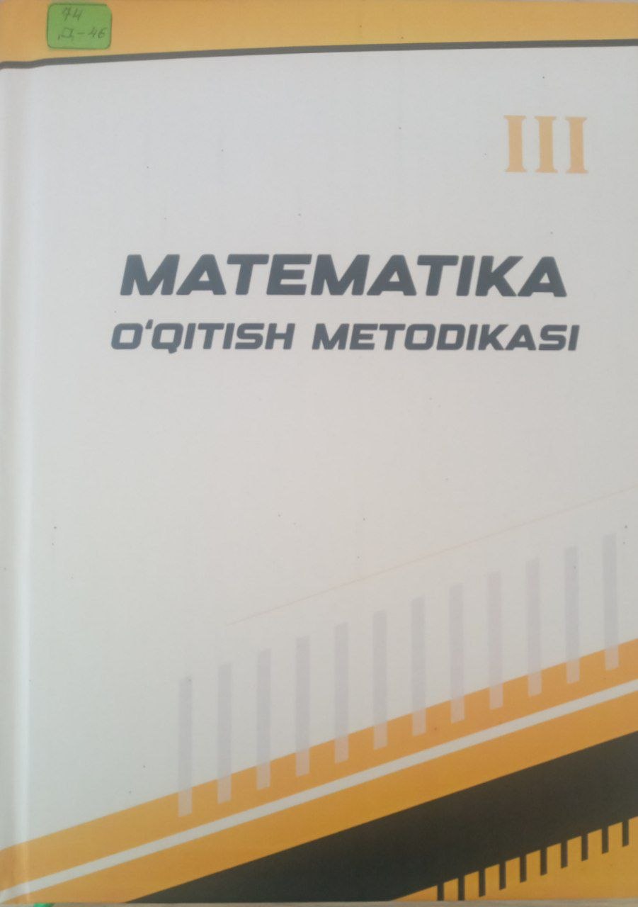 Matematika o'qitish metodikasi III