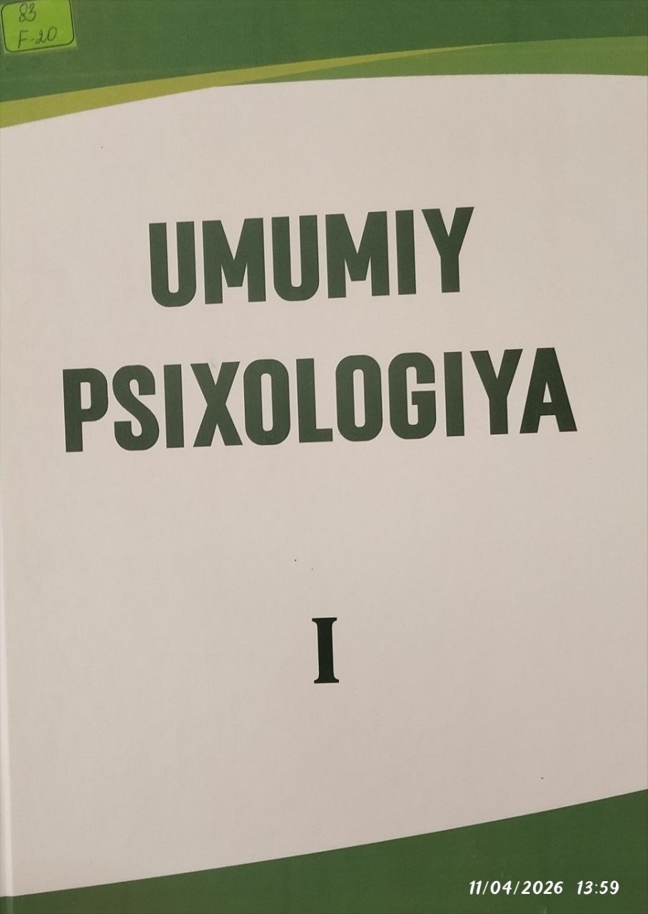 Umumiy psixologiya I-qism