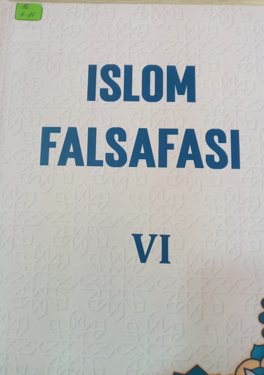 Islom falsafasi VI