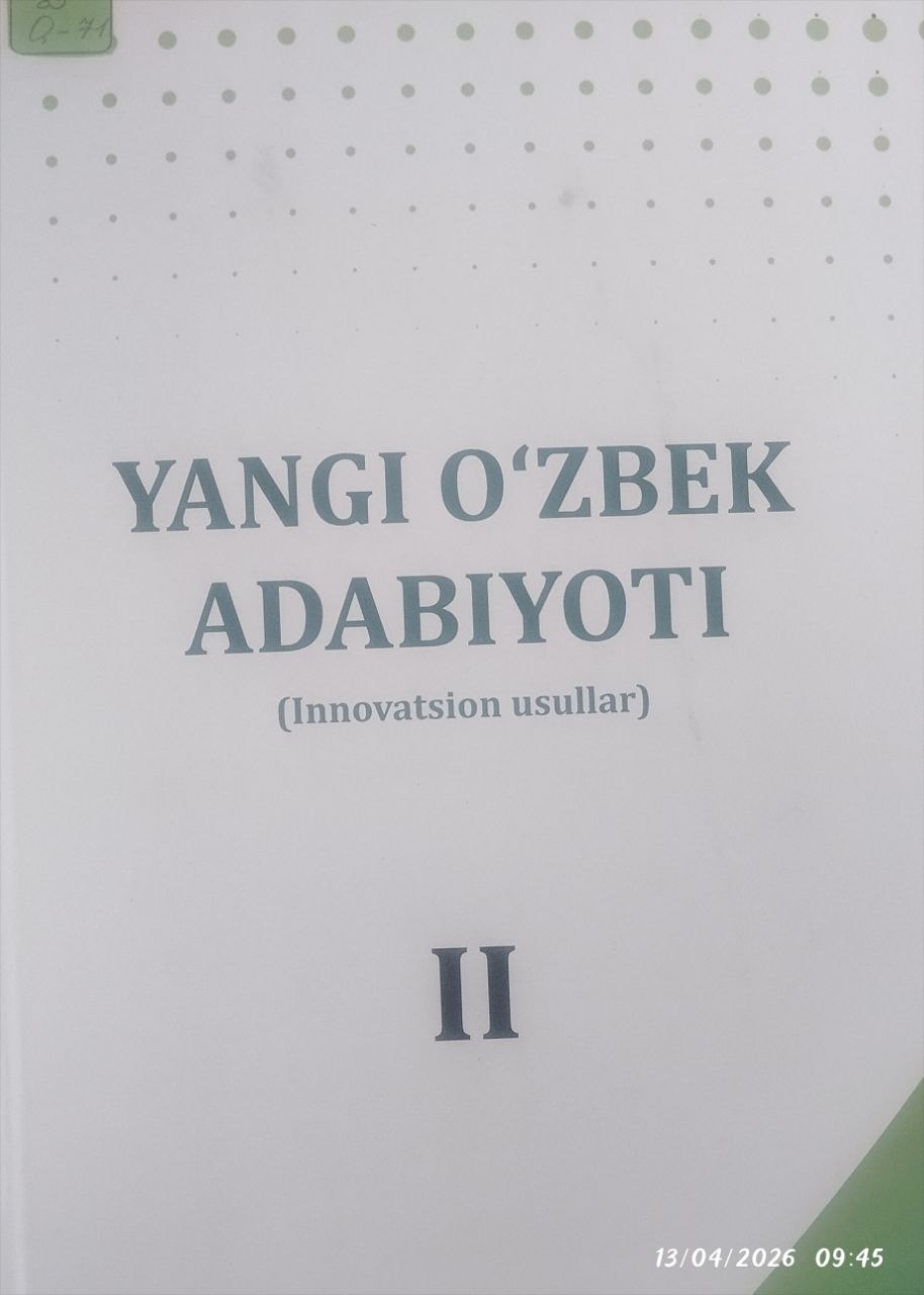 Yangi o'zbek adabiyoti II