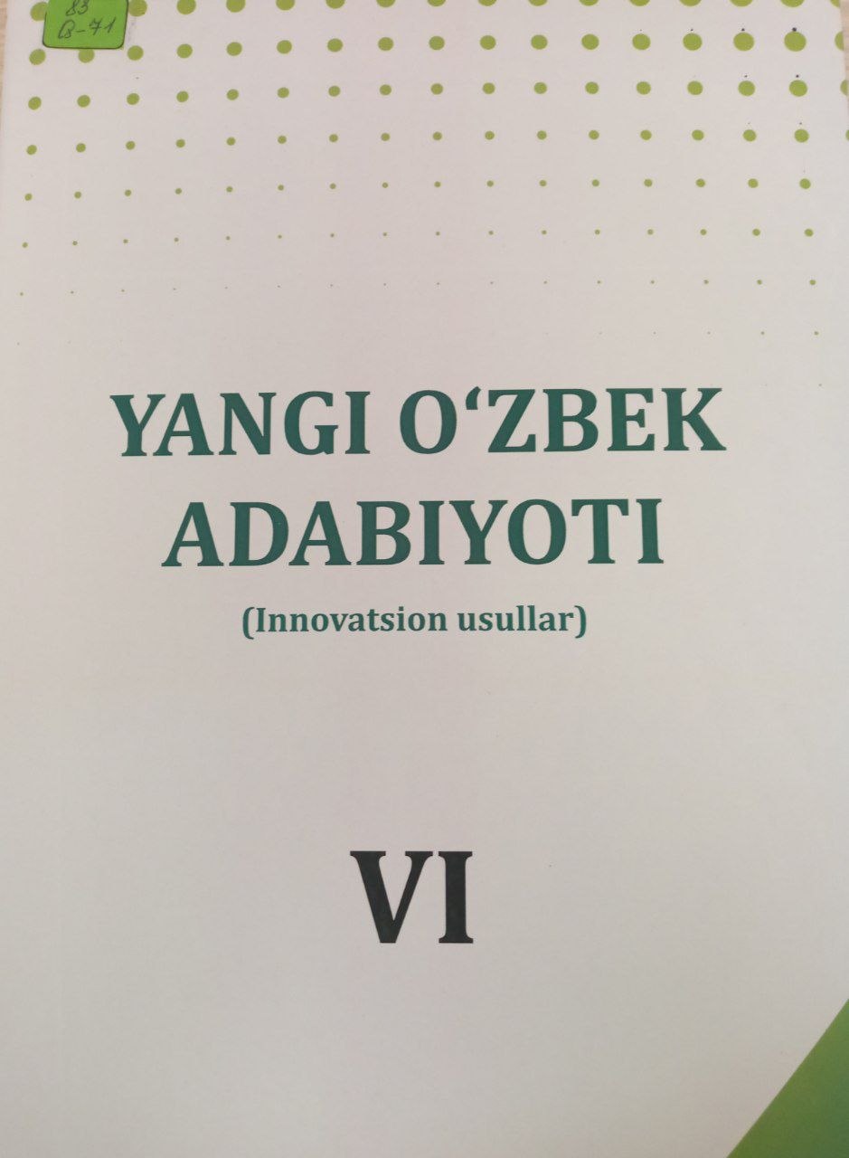 Yangi o'zbek adabiyoti VI