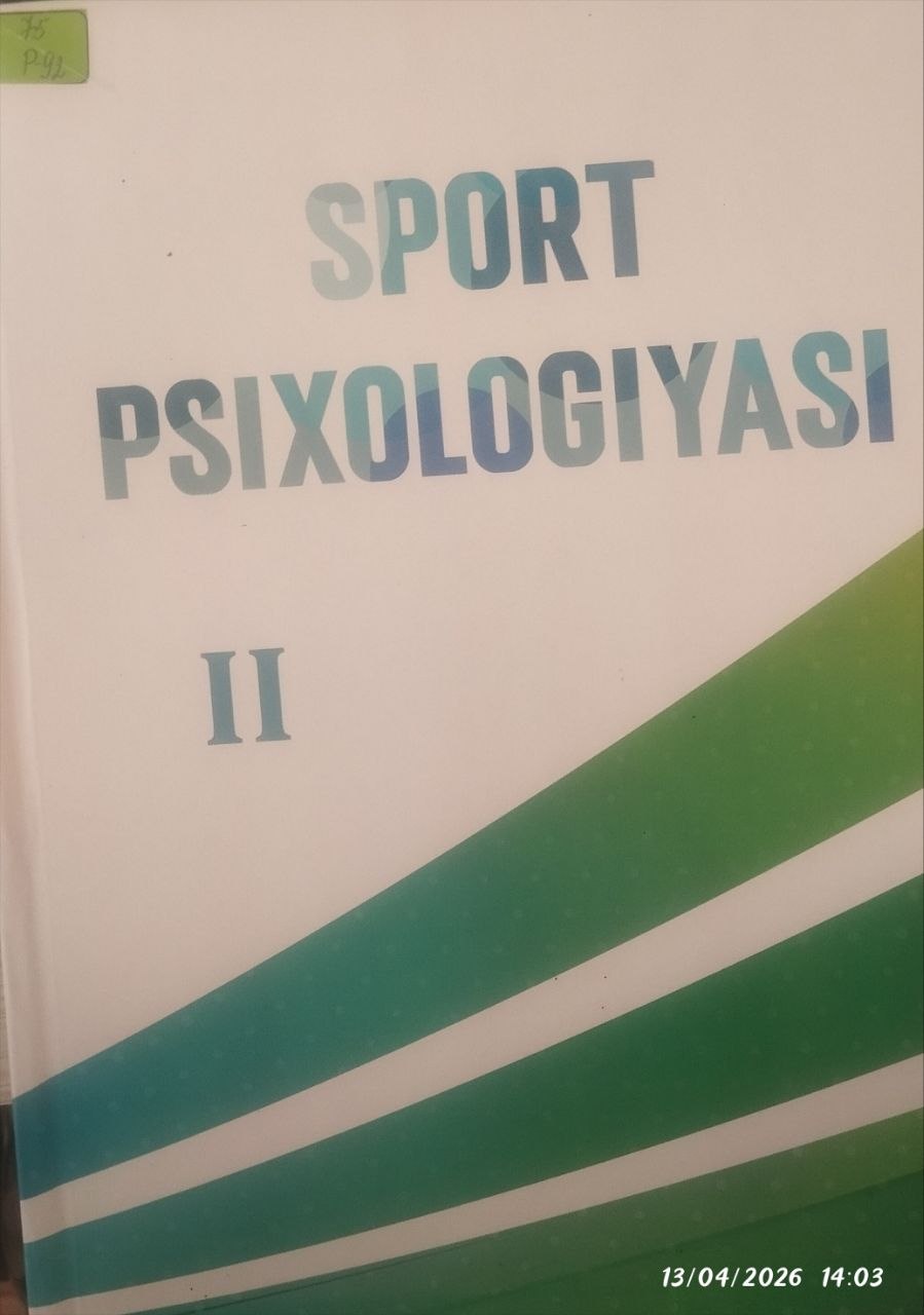 Sport psixologiyasi II