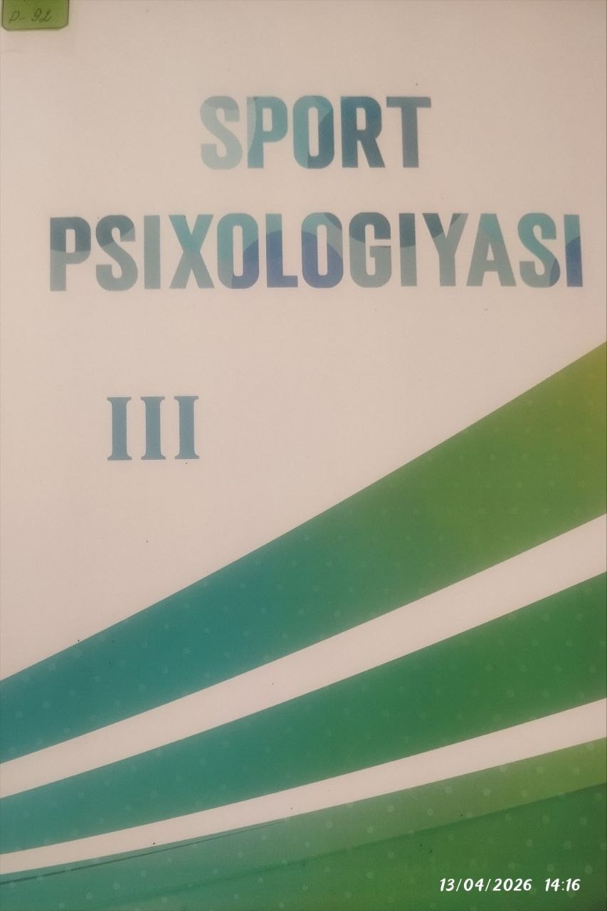 Sport psixologiyasi III