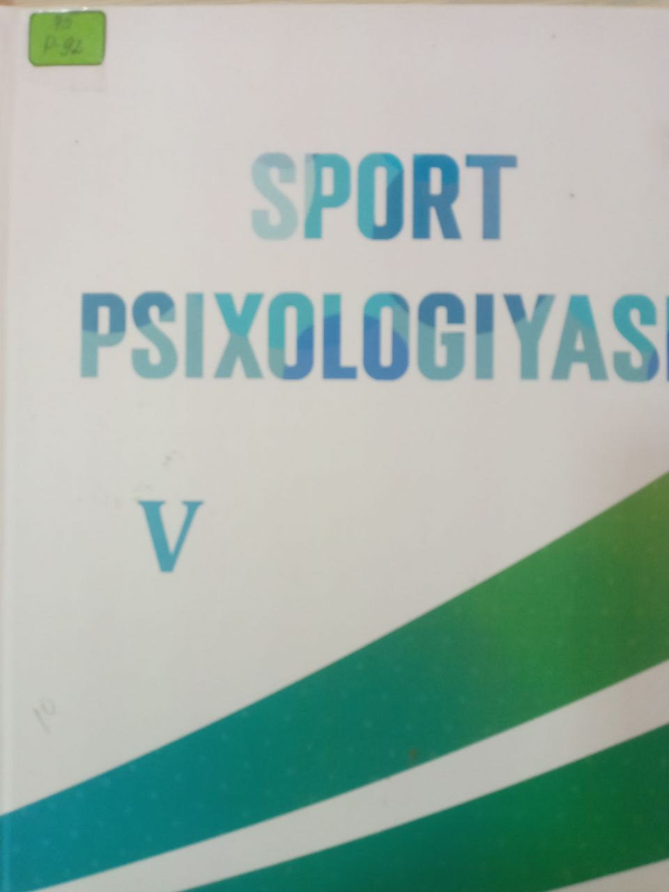Sport psixologiyasi V