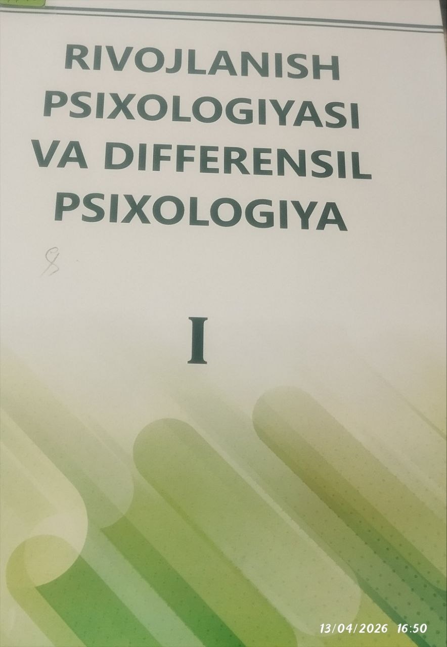Rivojlanish psixologiyasi va differensil psixologiya I