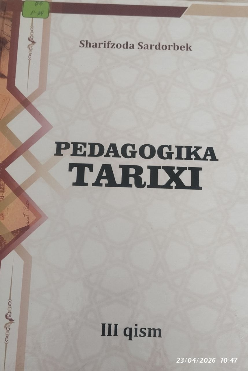 Pedagogika tarixi III-qism