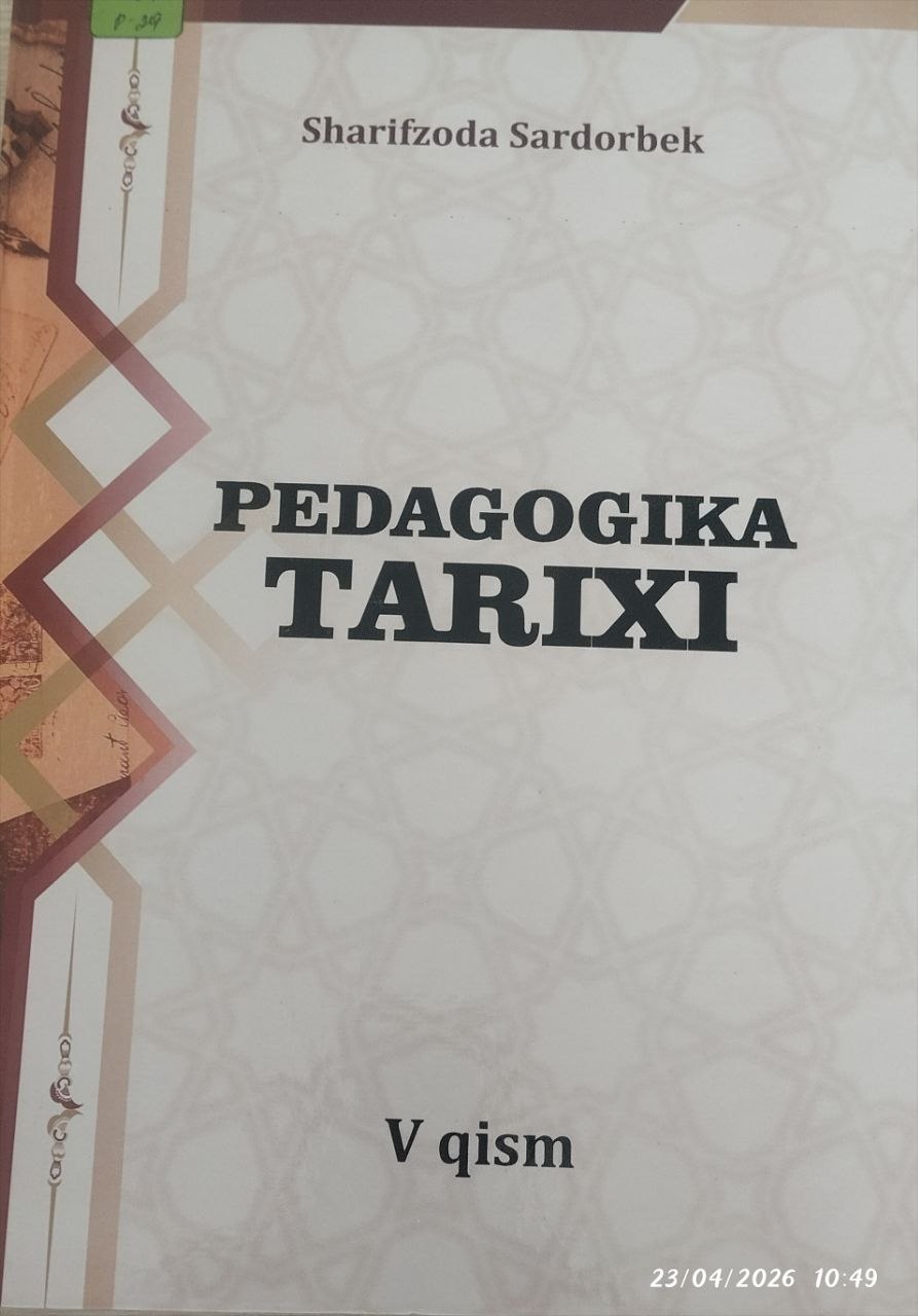 Pedagogika tarixi V-qism.