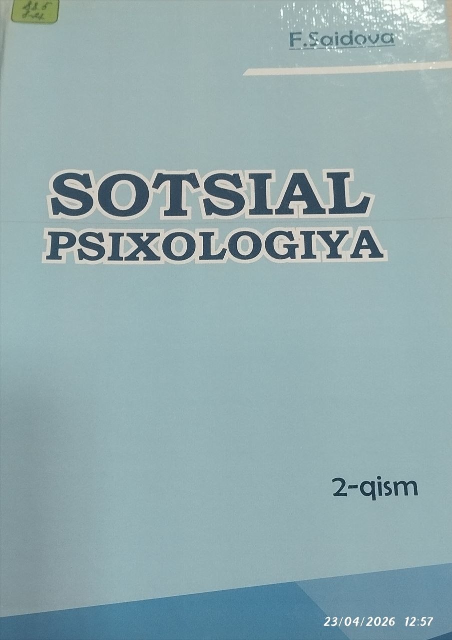 Sotsial psixologiya 2-qism
