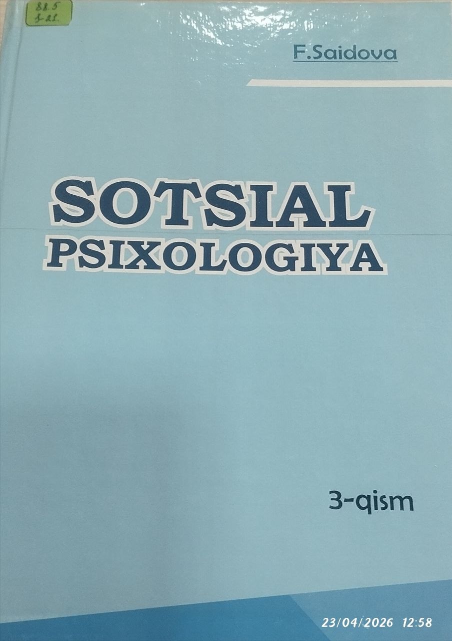 Sotsial psixologiya 3-qism