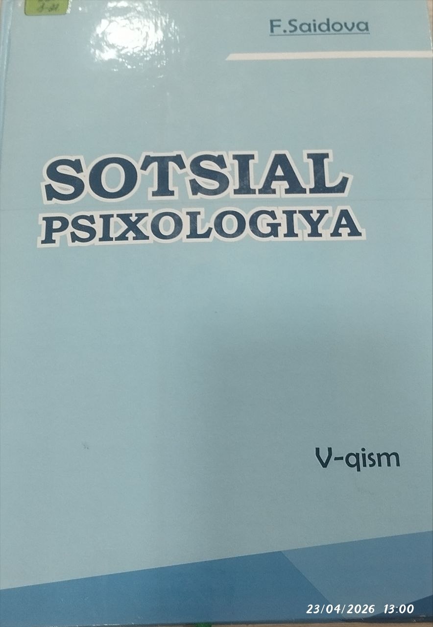 Sotsial psixologiya V-qism