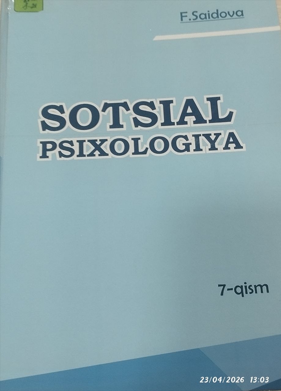 Sotsial psixologiya 7-qism