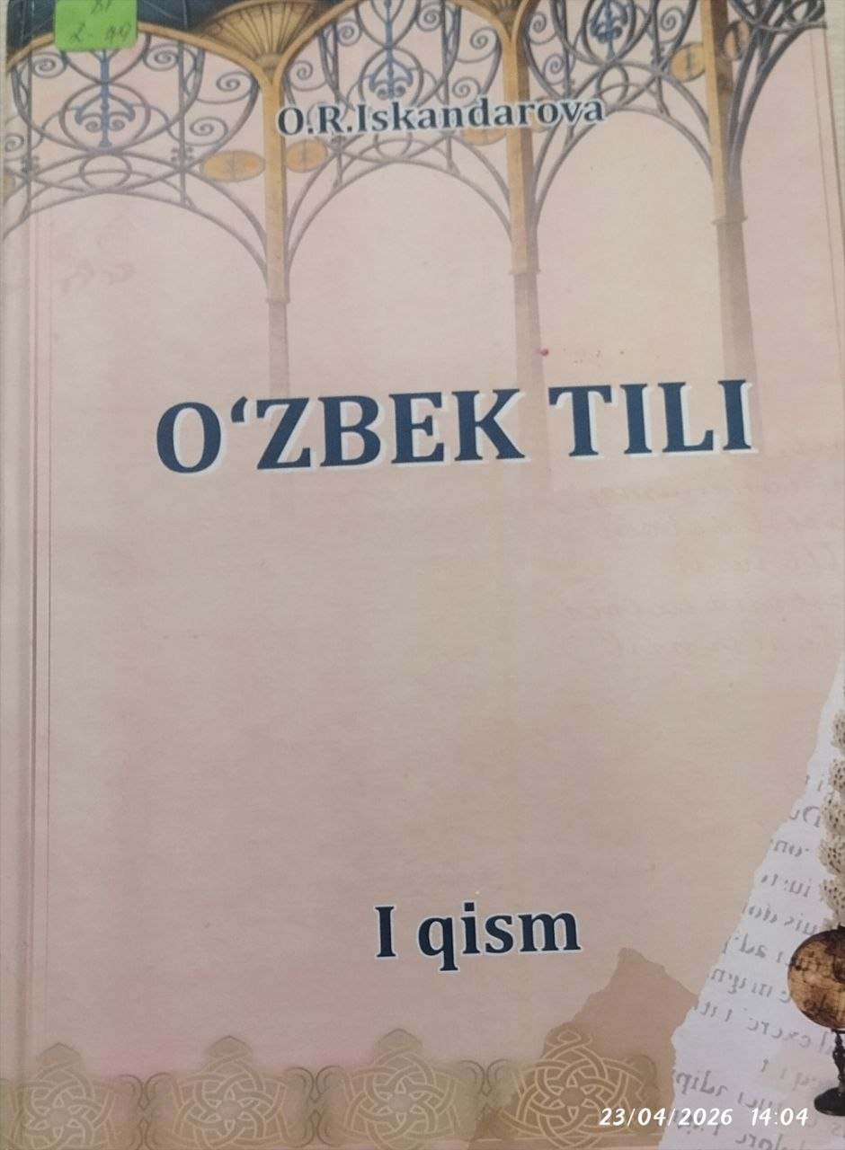 O'zbek tili  I qism