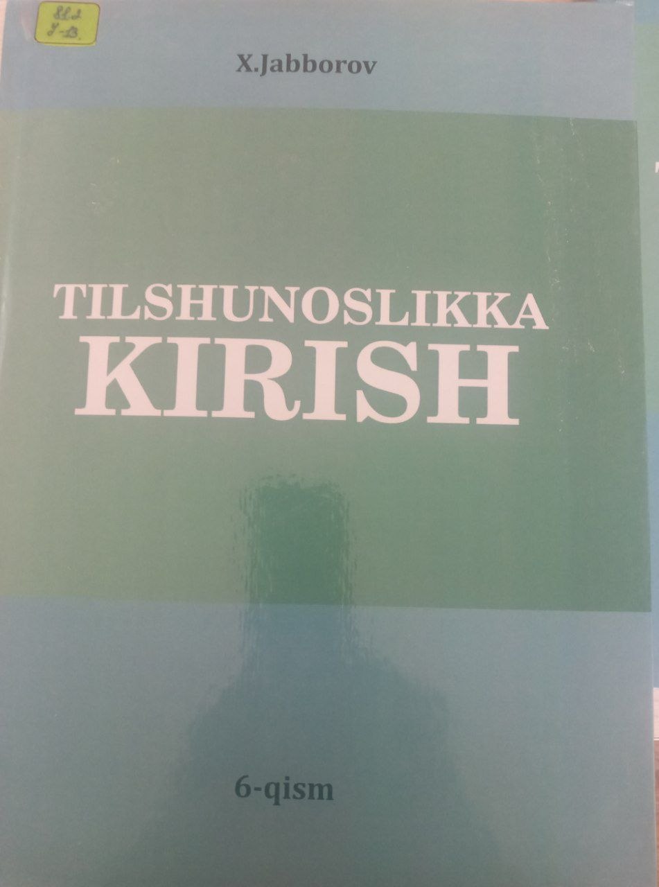 Tilshunoslikka KIRISH 6-qism