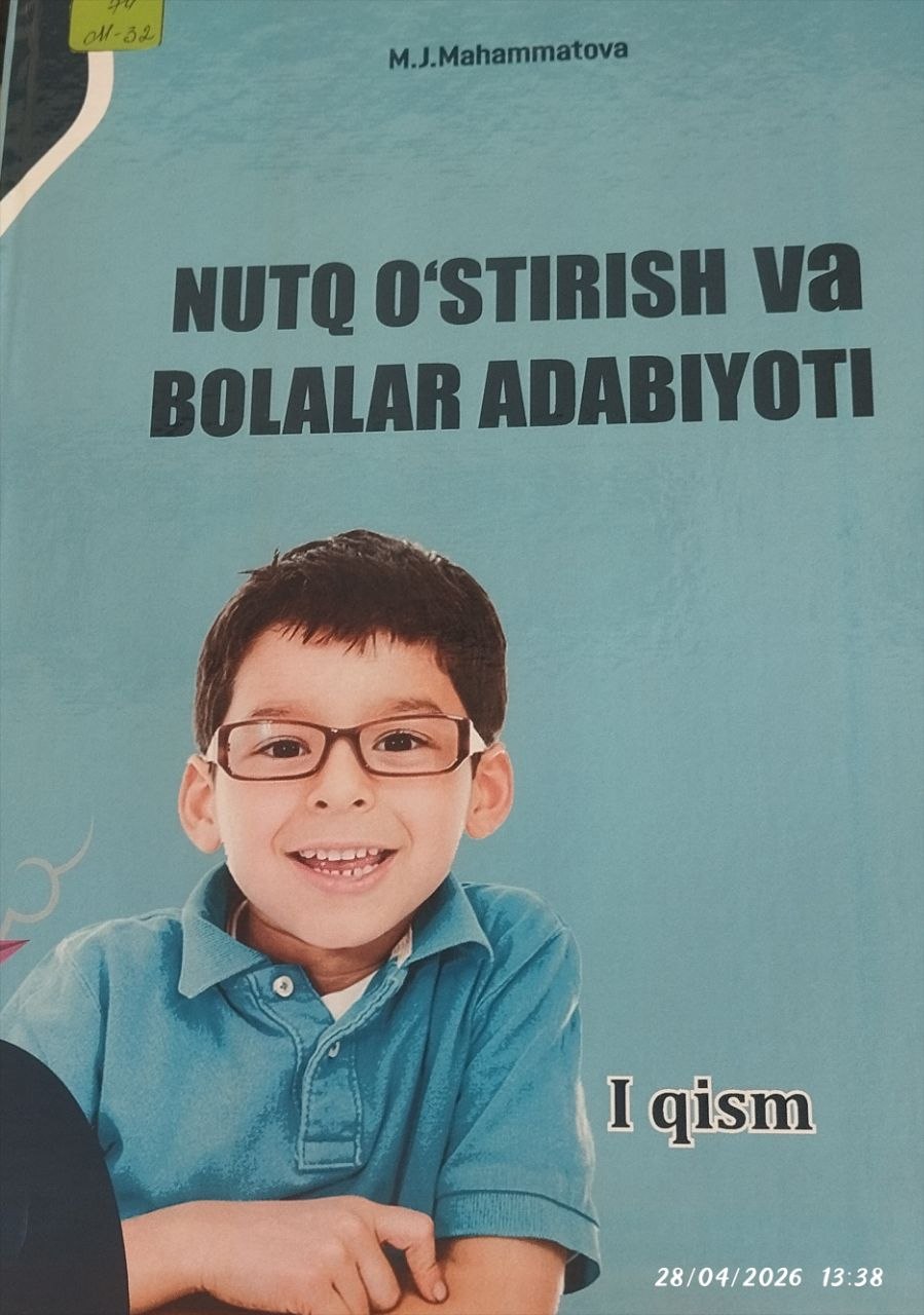 Nutq o'stirish va bolalar adabiyoti I-qism