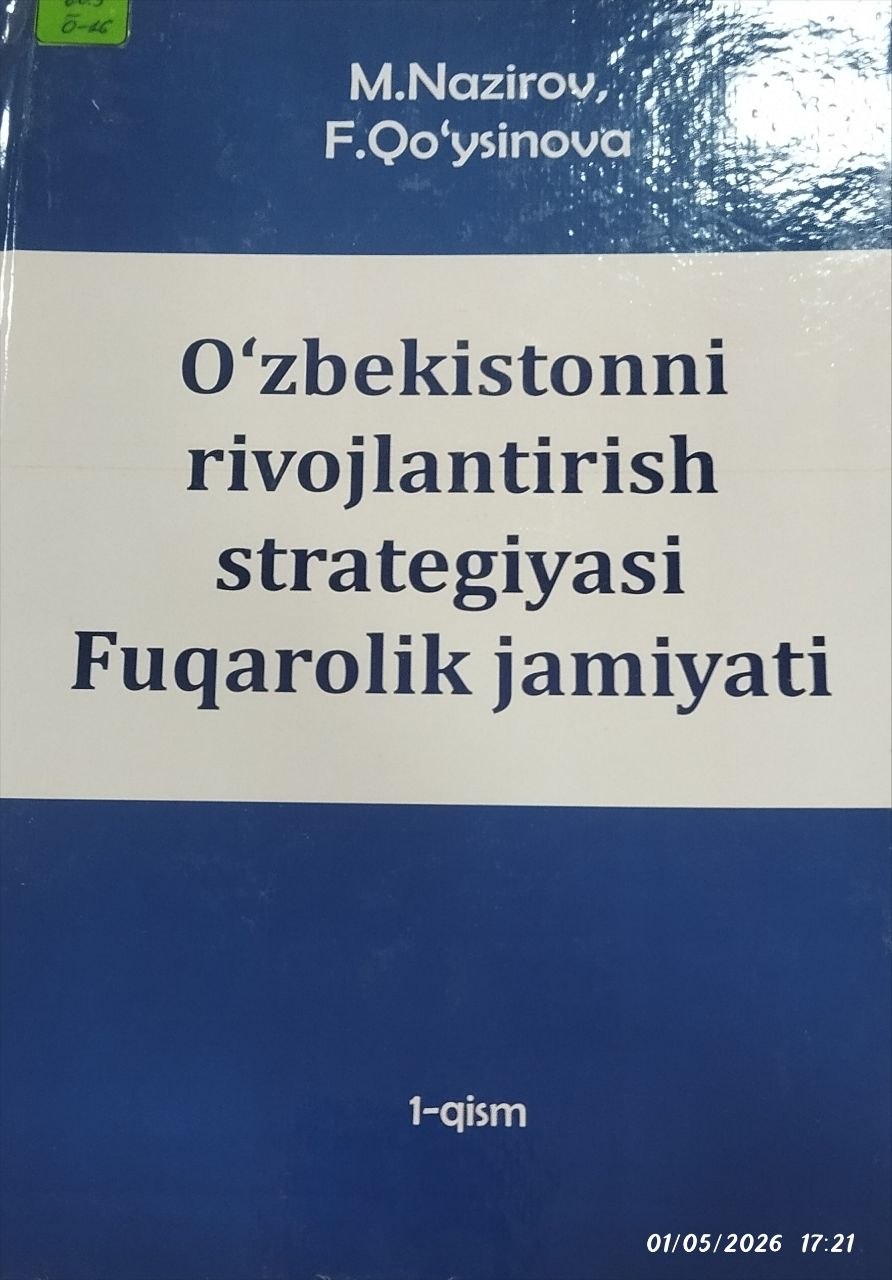 O'zbekistonni rivojlantirish strategiyasi fuqarolik jamiyati 1-qism