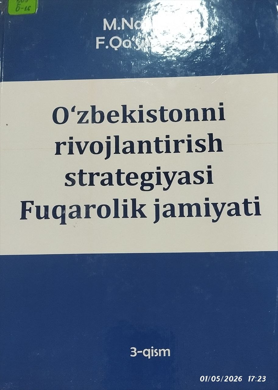 O'zbekistonni rivojlantirish strategiyasi fuqarolik jamiyati 3-qism