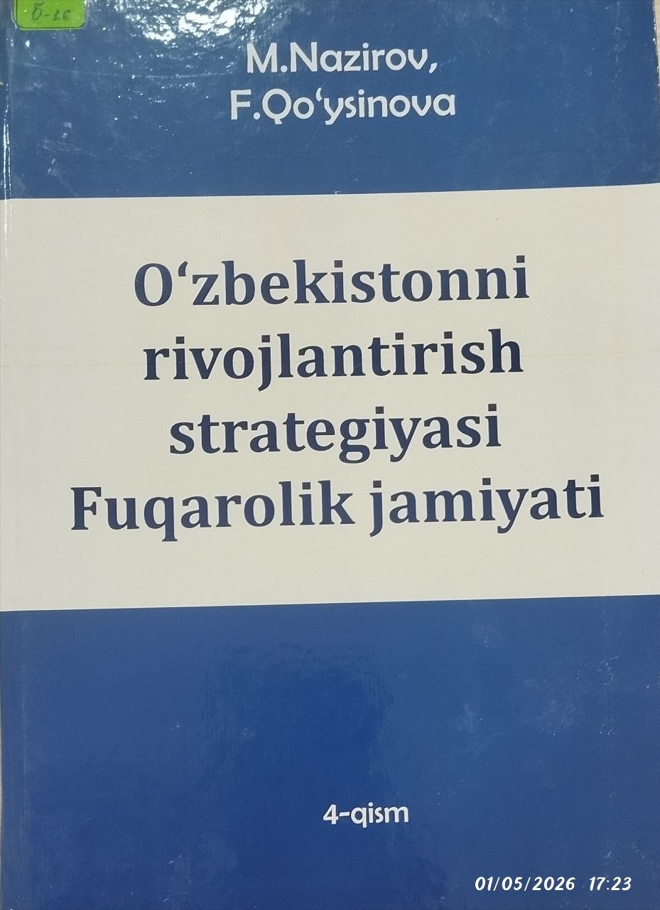O'zbekistonni rivojlantirish strategiyasi fuqarolik jamiyati 4-qism