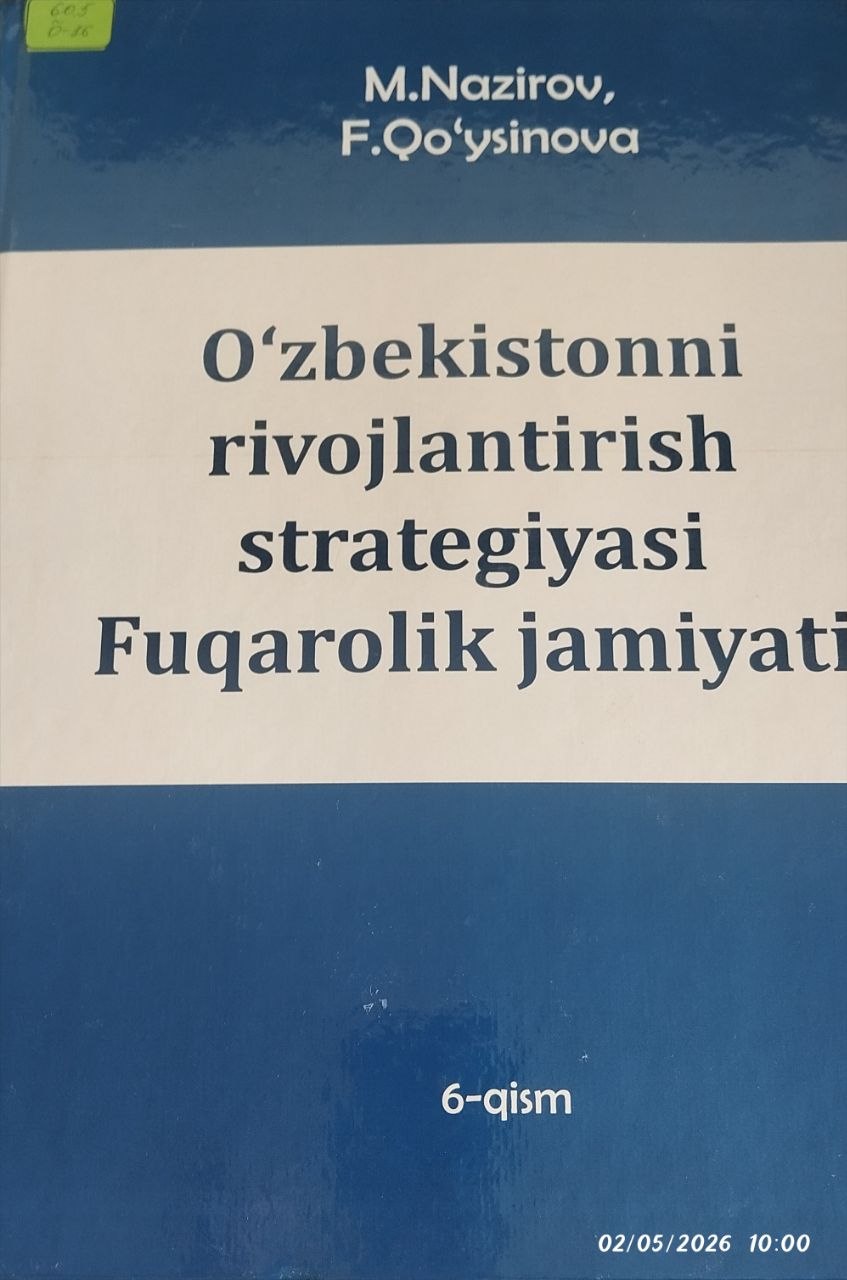 O'zbekistonni rivojlantirish strategiyasi fuqarolik jamiyati 6-qism