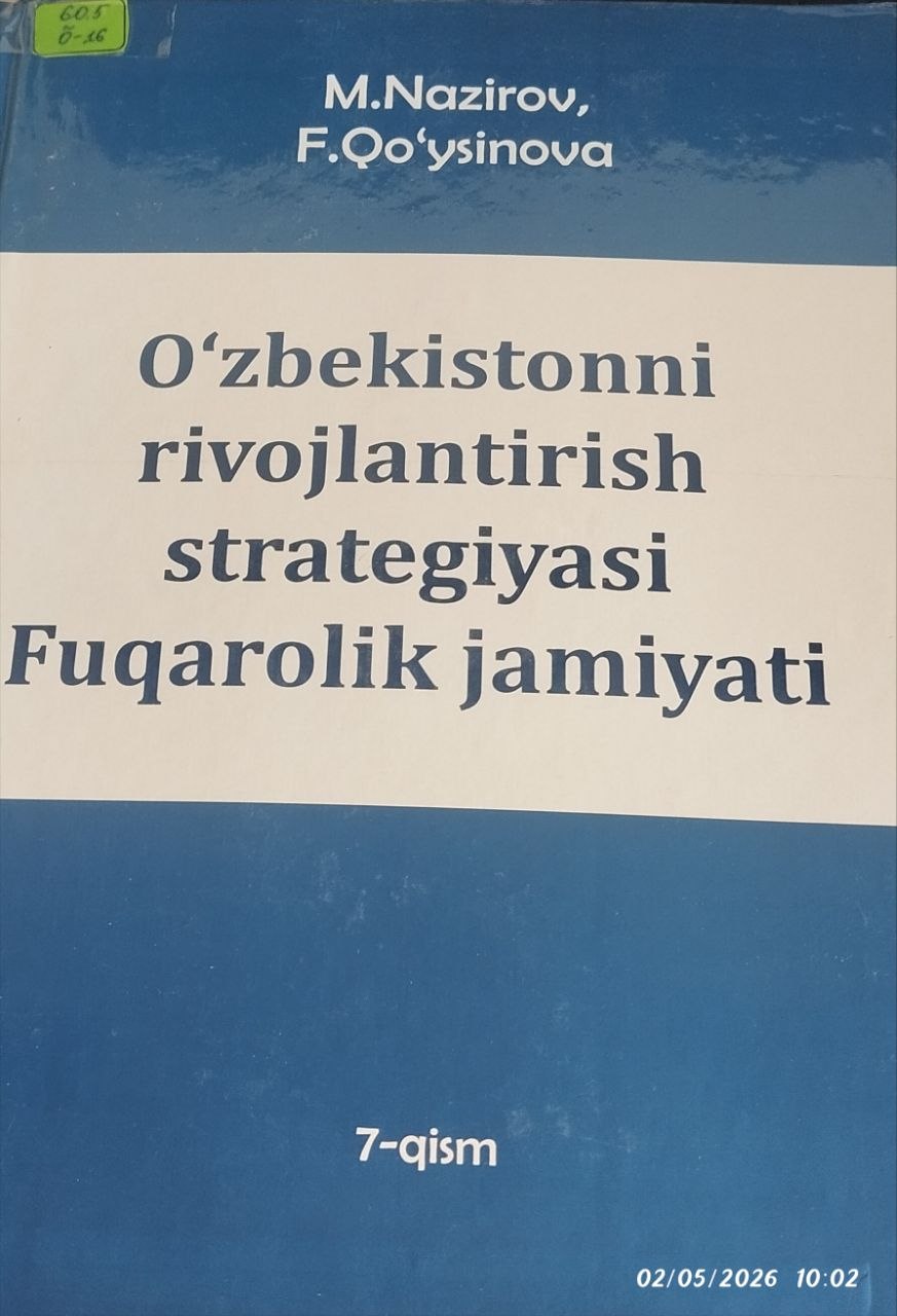 O'zbekistonni rivojlantirish strategiyasi fuqarolik jamiyati 7-qism