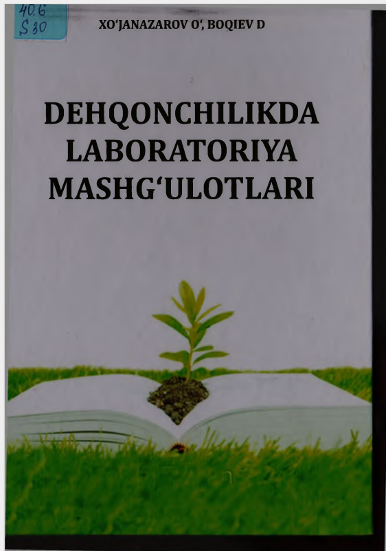 DEXQONCHILIKDAN LABORATORIYA MASHG‘ULOTLARI