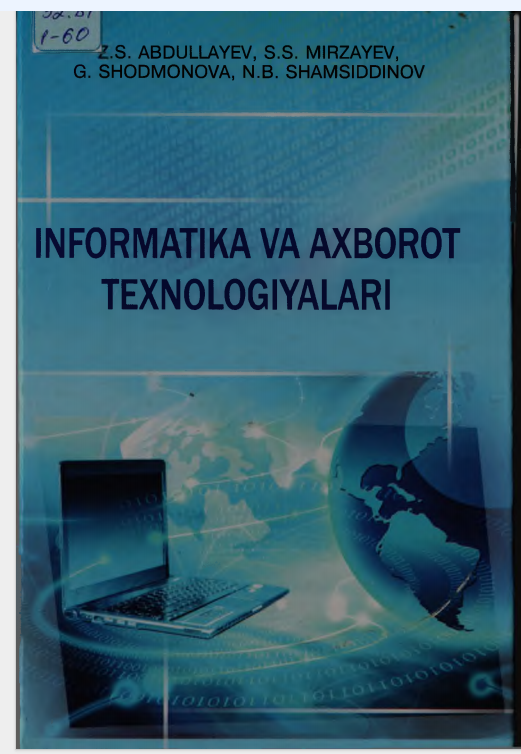 INFORMATIKA VA AXBOROT TEXNOLOGIYALARI