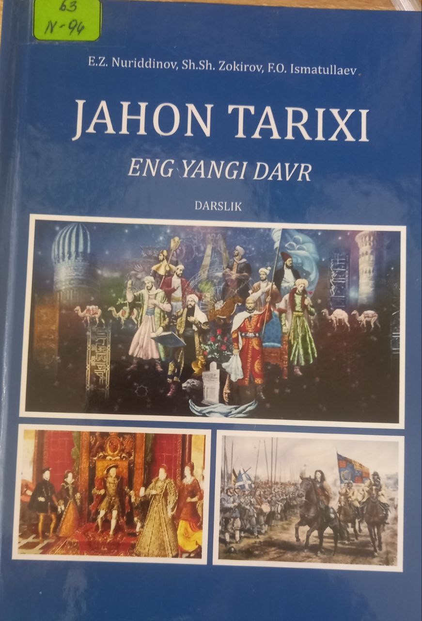 Jahon tarixi  Eng yangi davr