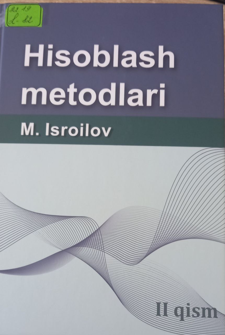 Hisoblash metodlari 2-qism