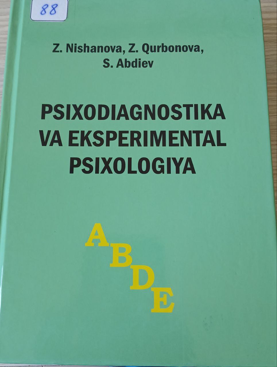 PSIXODIAGNOSTIKA VA EKSPERIMENTAL PSIXOLOGIYA