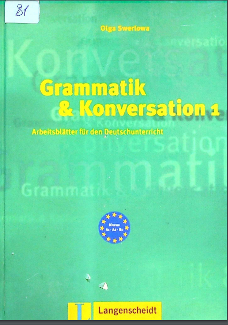 Grammatik Konversation 1 Grammatik Konversation 1