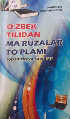 O'zbek tilidan ma'ruzalar to'plami