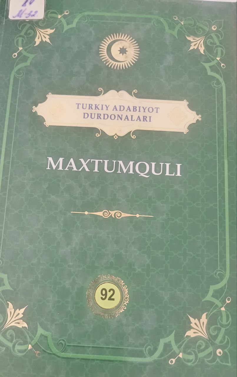 Turkiy adabiyot durdonalari Maxtumquli 92