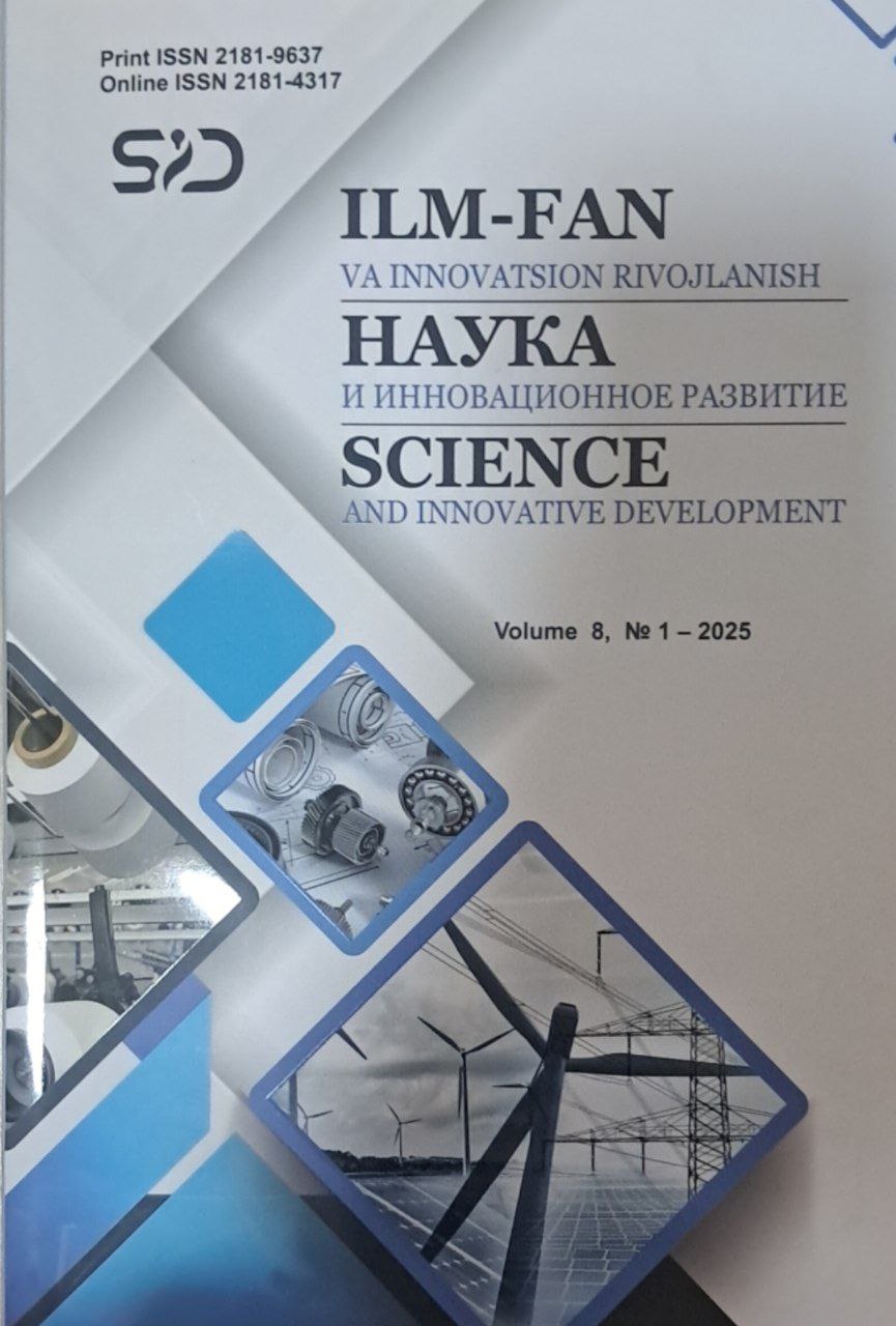 ILM-FAN va innovatsion rivojlanish №1-2025