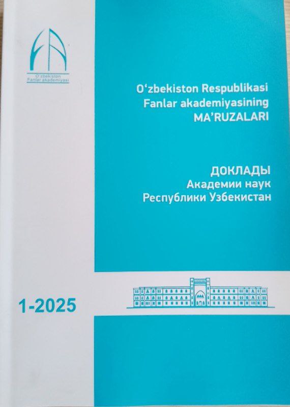 O'zbekiston Respublikasi Fanlar akademiyasining MA'RUZALARI № 1